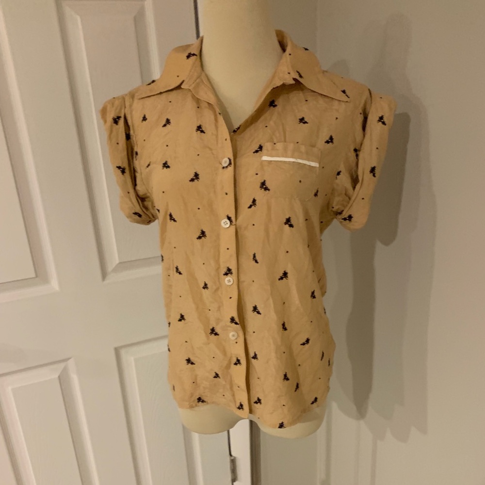 Alice Roi Rolled Sleeve top